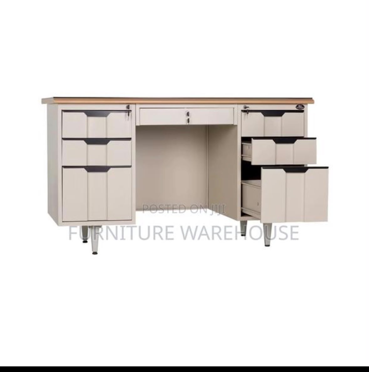 Wooden Top Executive Metal Desk (1.2m)