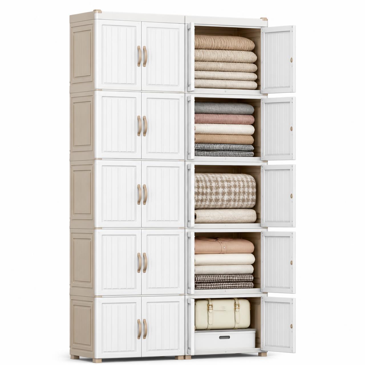 5-Tier Plastic Wardrobe